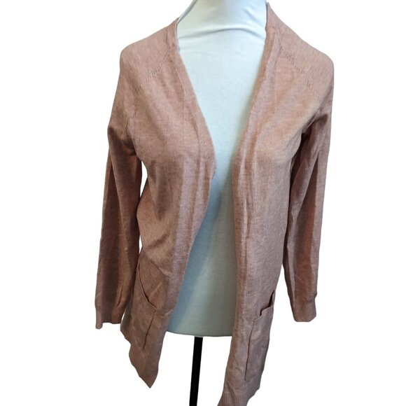 Active USA cardigan sweater open front size S Peach long sleeve soft - Picture 2 of 7